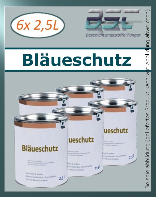 6x2,5Li BFL:BLÄUESCHUTZ - Holzimprägnierung gegen Bläuepilzbefall - 13,91€/Li)