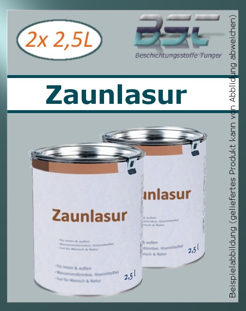 2x2,5Li BFL:ZAUNLASUR - Holzimprägnierung und Farbauffrischung - 21,70 €/Li