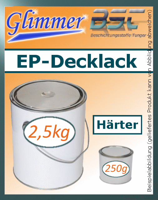 1xSet (2,5kg BFL:Permanent-Glimmer-Lack+0,25kg Härter BFL:PH 15) Extremschutz gegen Wasser+Chemikalien; Mischpreis: 36,20 €/kg