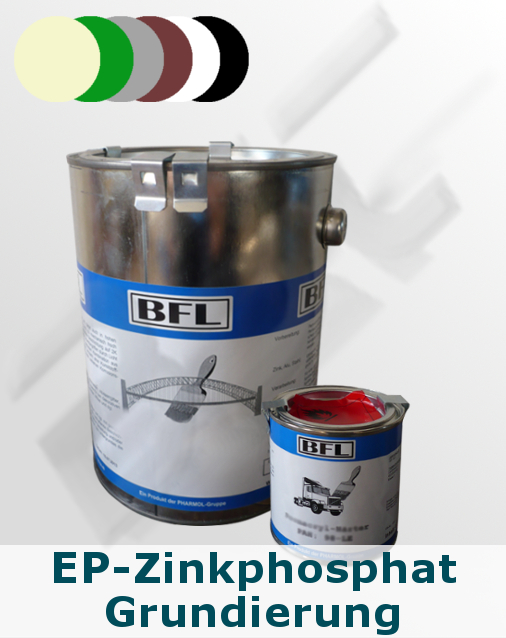 1xSet (2,5kg BFL:Permanent-Grund + 0,25kg Härter BFL:PH 15) auf Zink,Alu+Stahl (Farbtongruppe 1 = 26,12 €/kg)