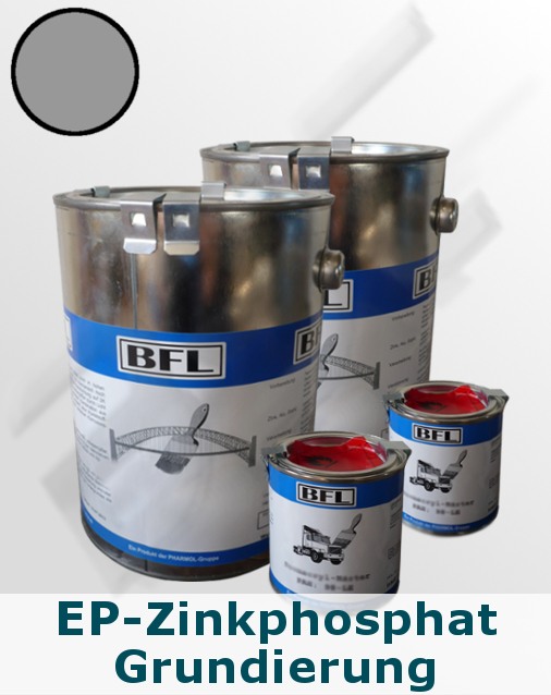 2xSet (2,5kg BFL:Permanent-Grund + 0,25kg Härter BFL:PH 15) auf Zink,Alu+Stahl (Grau = 23,54 €/kg)