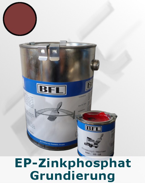 1xSet (10kg BFL:Permanent-Grund + 1kg Härter BFL:PH 15) auf Zink,Alu+Stahl (Rotbraun = 16,39 €/kg)