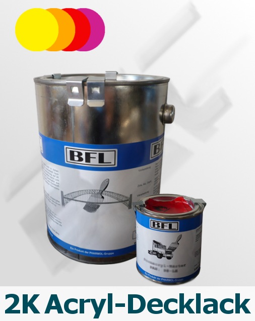 1xSet (10kg BFL:2K Industrie-Acryllack + 1kg Härter BFL:PAH 98-LE) zähelastisch 28,88 €/kg = Mischpreis Farbtongruppe 3